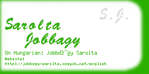 sarolta jobbagy business card